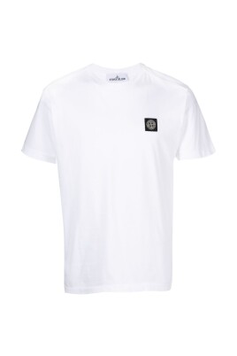 hvid-slim-fit-t-shirt-med-logo-patch