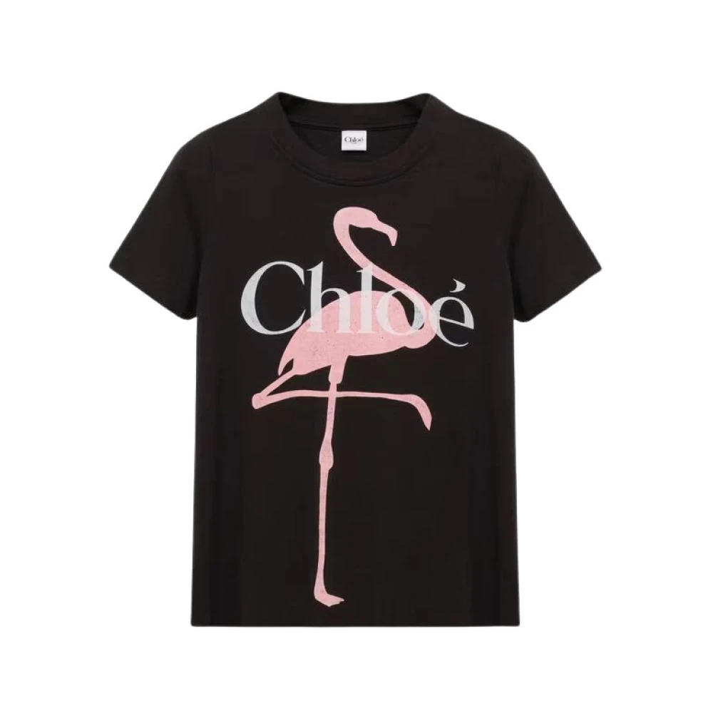 Chloé Women's Black T-Shirt E26 - T-Shirts - Xs - Tops
