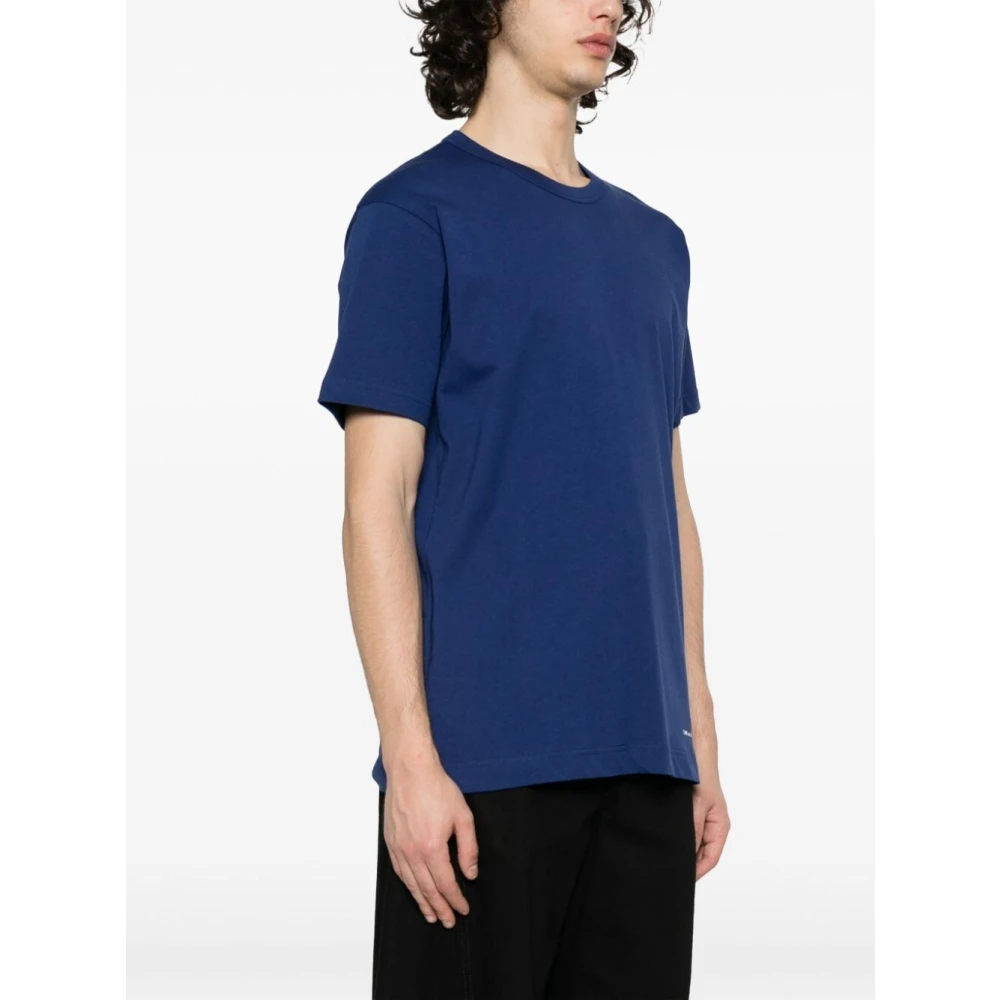 Comme des Garçons Navy Tee Shirt Klassieke Stijl Blue Heren