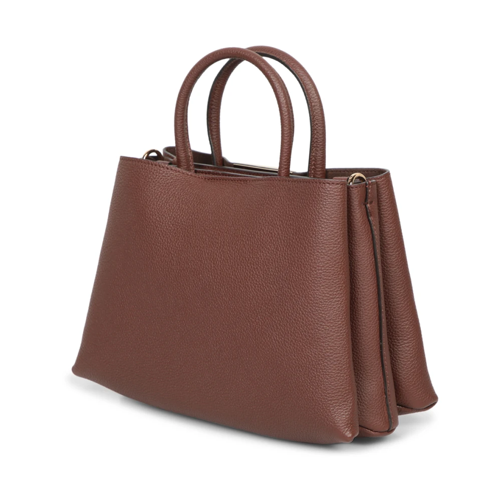 TOD'S Stijlvolle leren tas met magnetische sluiting Brown Dames