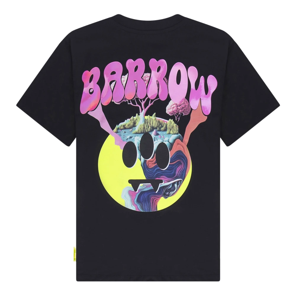Barrow Jersey T-shirt met glanzende print Black Unisex