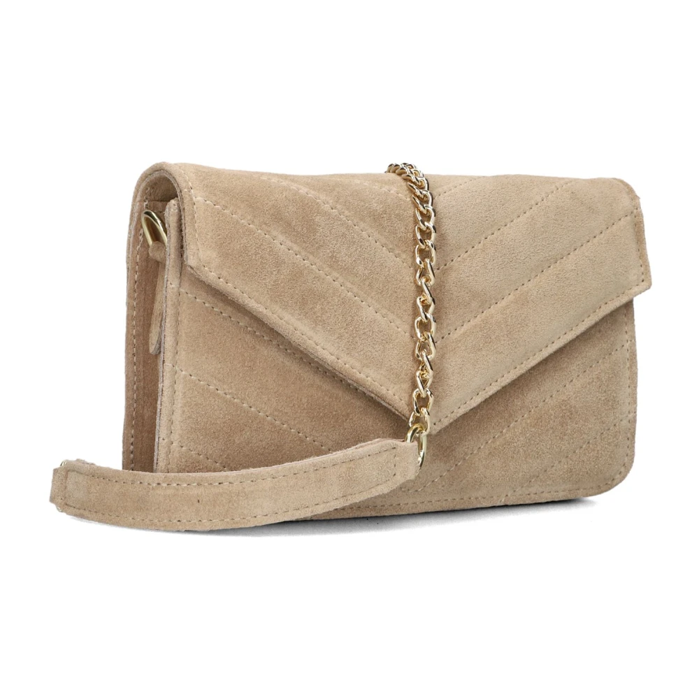 Notre-v Beige Suède Schoudertas Laurie Beige Dames