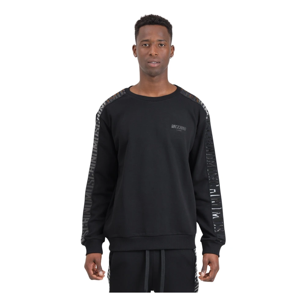 Moschino Zwarte Logo Sweater Lente Collectie Black Heren