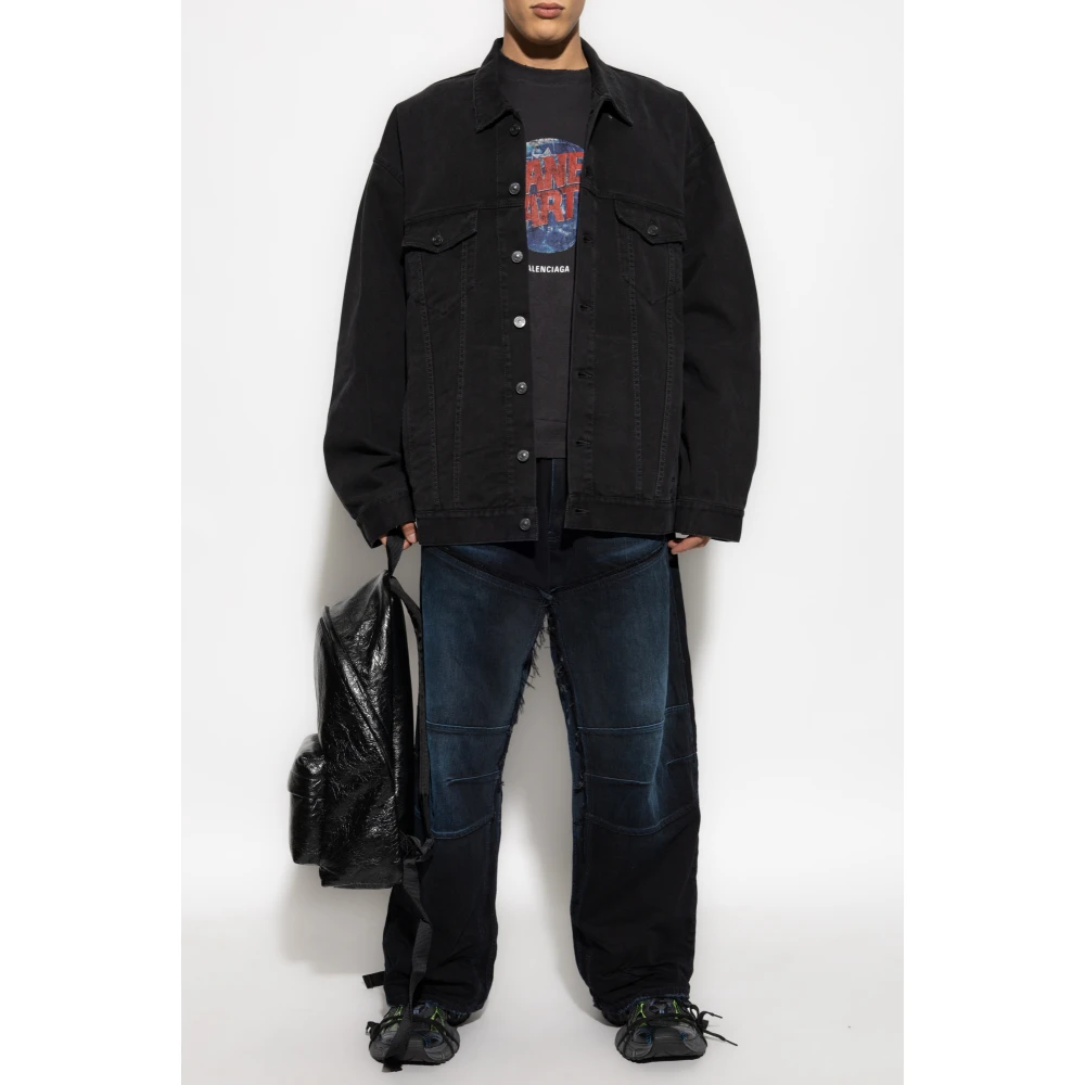 Balenciaga Planet Earth T-Shirt Black Heren