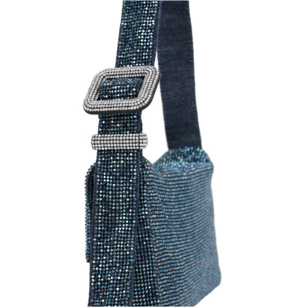 Benedetta Bruzziches Metalen Mesh Tas met Blauwe Kristallen Blue Dames