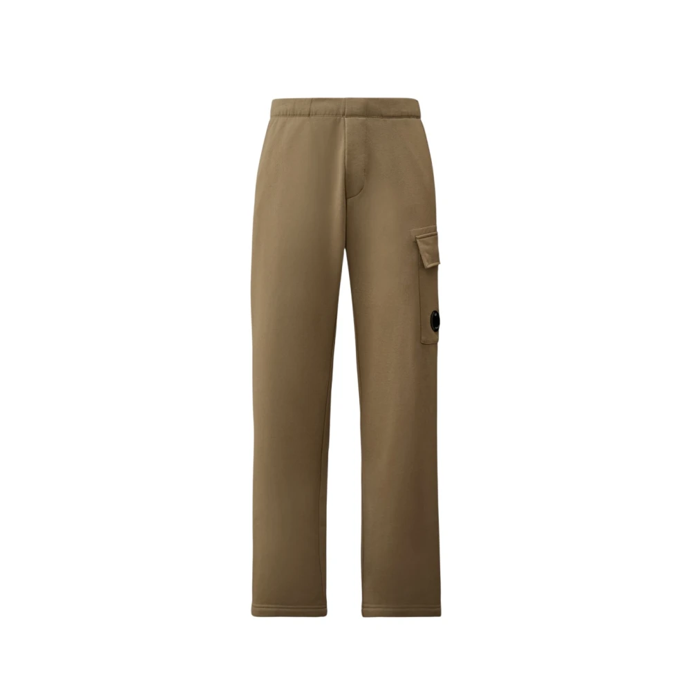 C.p. Company Men's Beige Straight Trousers, Xs, Cargo Joggers With Lens Pocket