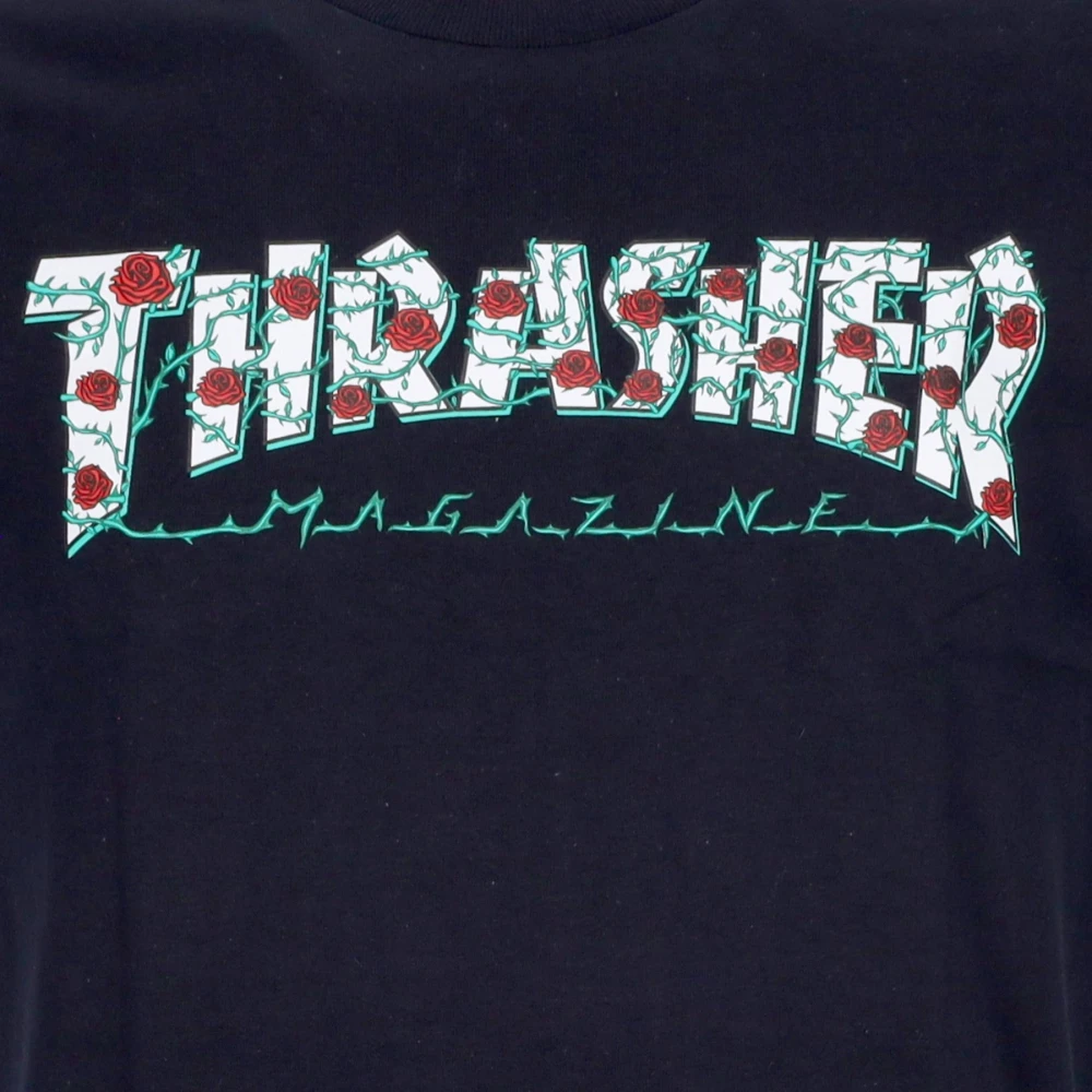 Thrasher Zwarte Rozen Tee Heren T-shirt Black Heren