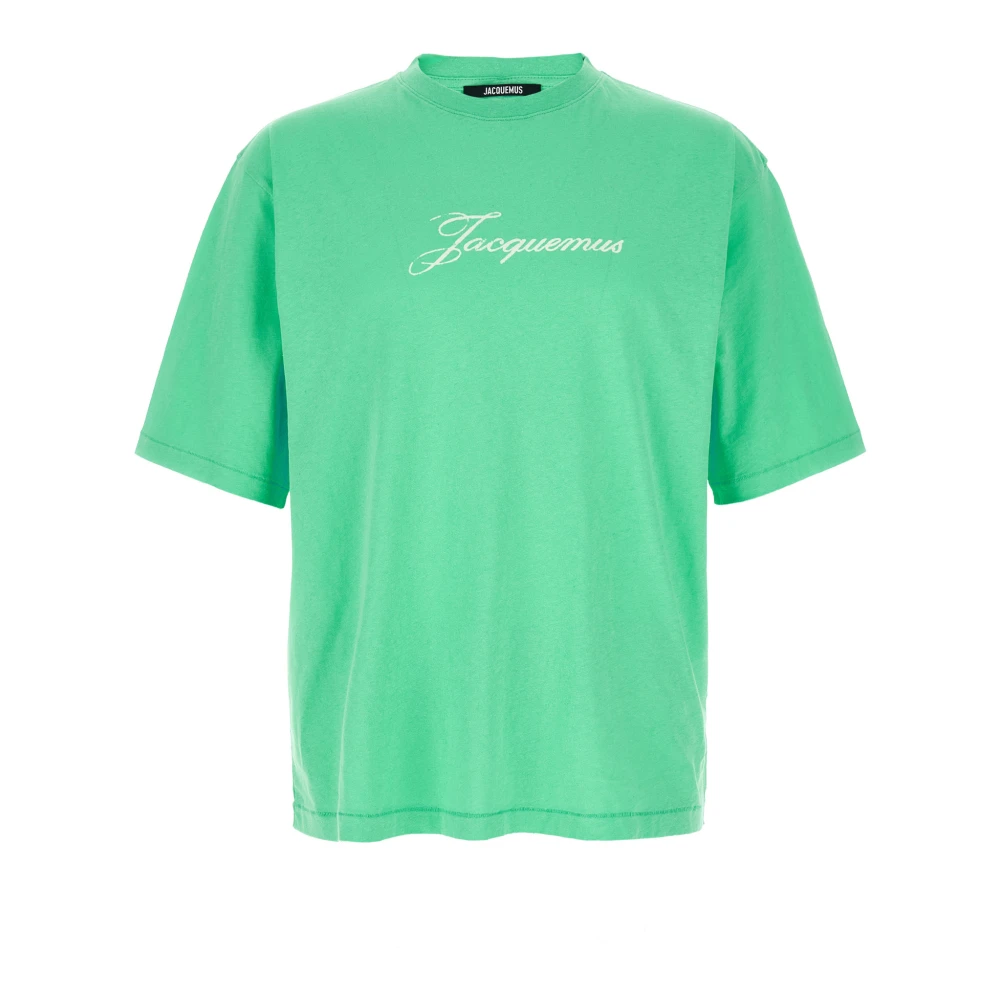 Jacquemus Green T-Shirts, Male, L, Le T-Shirt