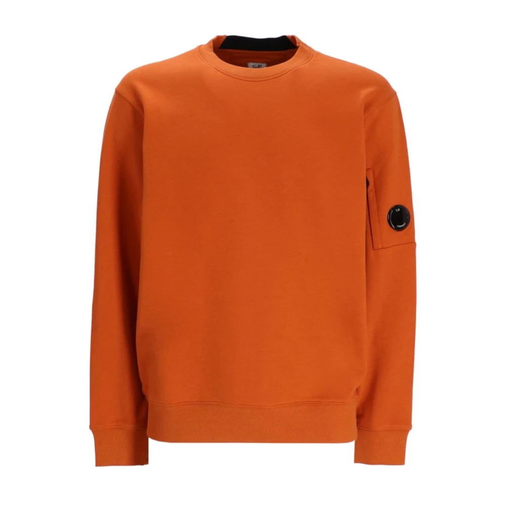 C.P. Company Oranje Diagonaal Verhoogd Fleece Sweatshirt Orange Heren