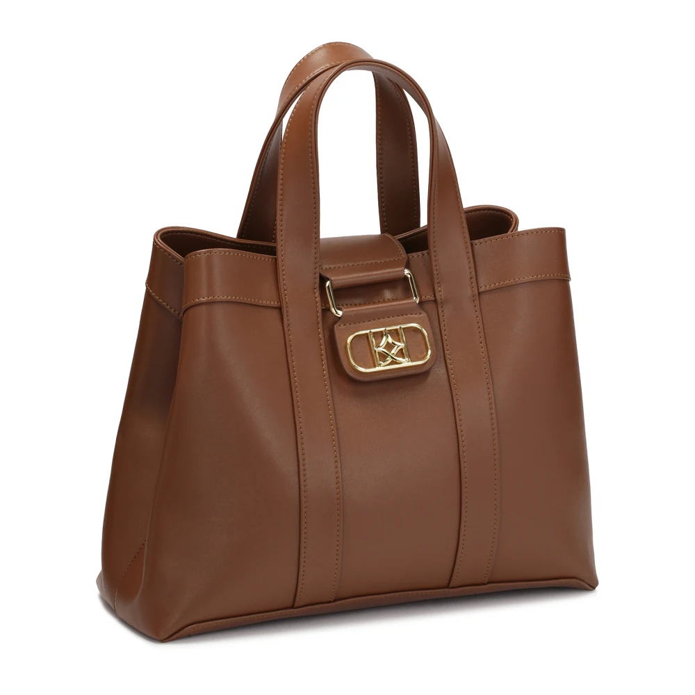 Kazar Bruine handtas met elegante sluiting Brown Dames