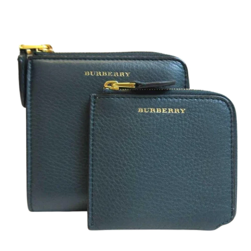 Burberry Vintage Pre-owned Leather wallets Green Dames