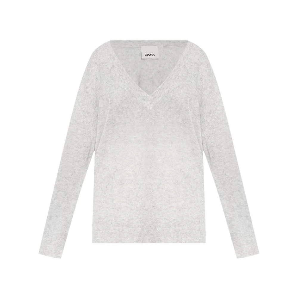 Isabel marant Grijze V-hals Trui Chic Stijl Gray Dames