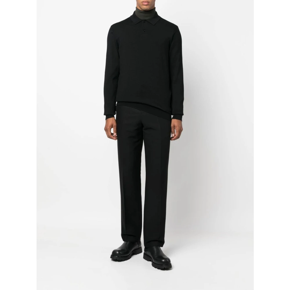 A.p.c. Zwarte Jacob Polo Shirt Black Heren