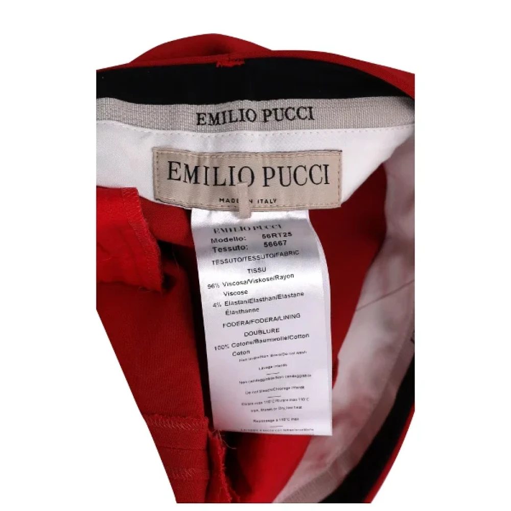 Emilio Pucci Pre-owned Fabric bottoms Red Dames
