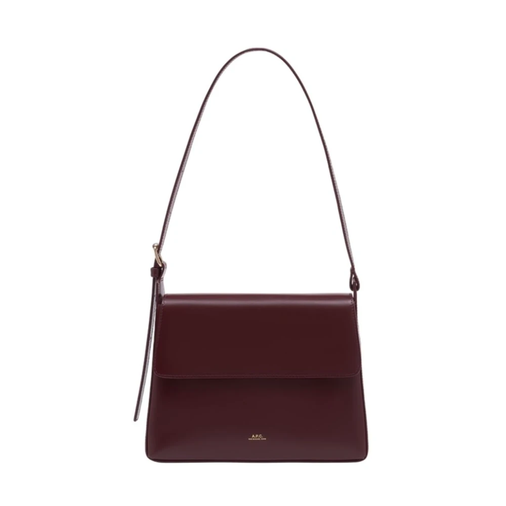 A.p.c. Kvinno Röd Väskor Dam, One Size, Bomull, Virginie Flap Axelväska