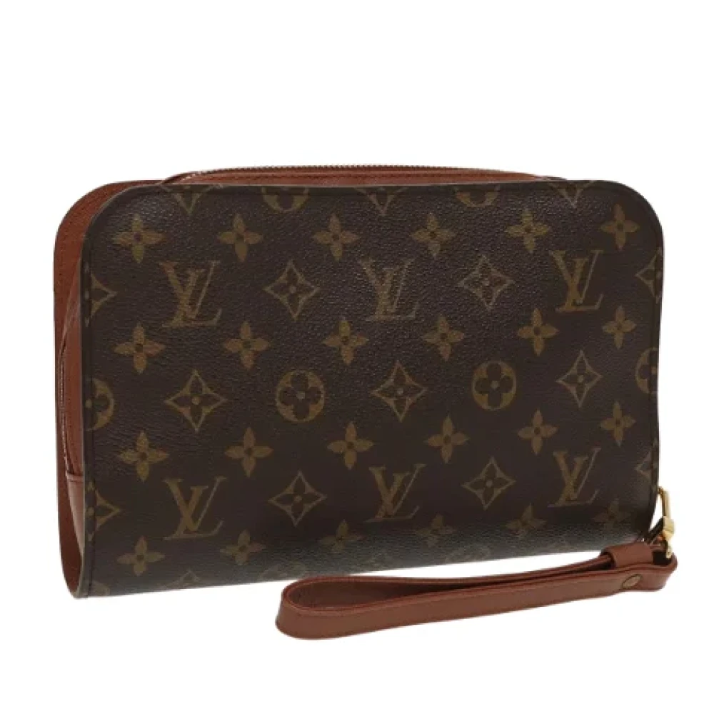 Louis Vuitton Vintage Pre-owned Canvas clutches Brown Dames