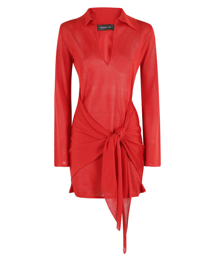red-short-dress-with-flexage-knot