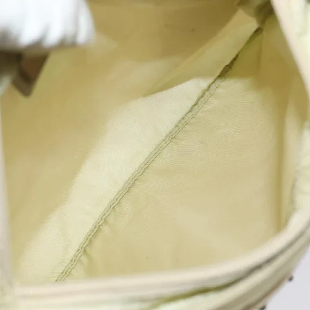 Prada Vintage Pre-owned Canvas prada-bags Beige Dames