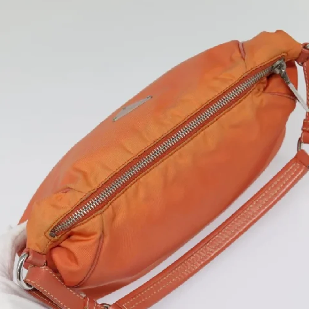 Prada Vintage Pre-owned Nylon prada-bags Orange Dames