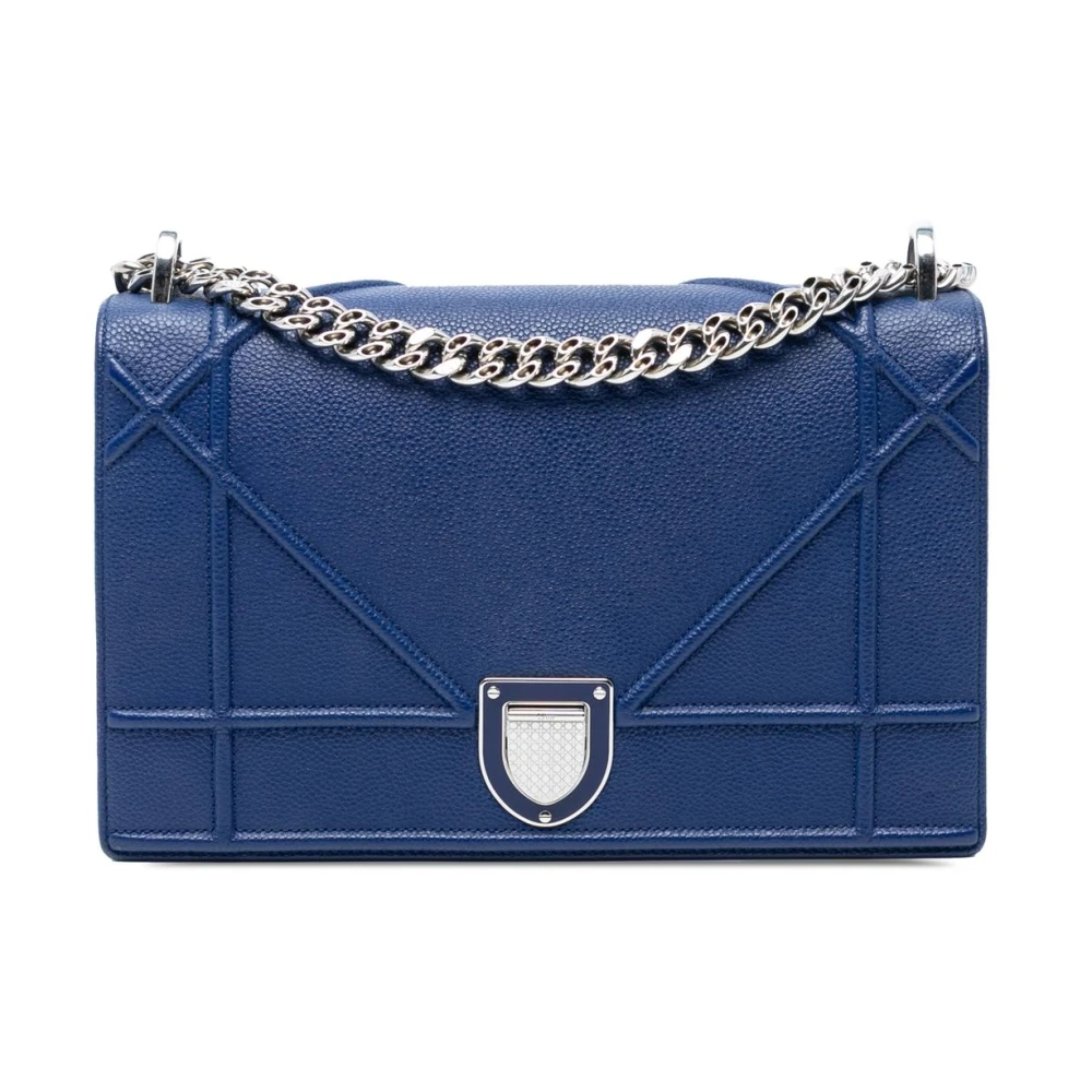 Dior Vintage Women's Blue Pre-Owned Flap Bag