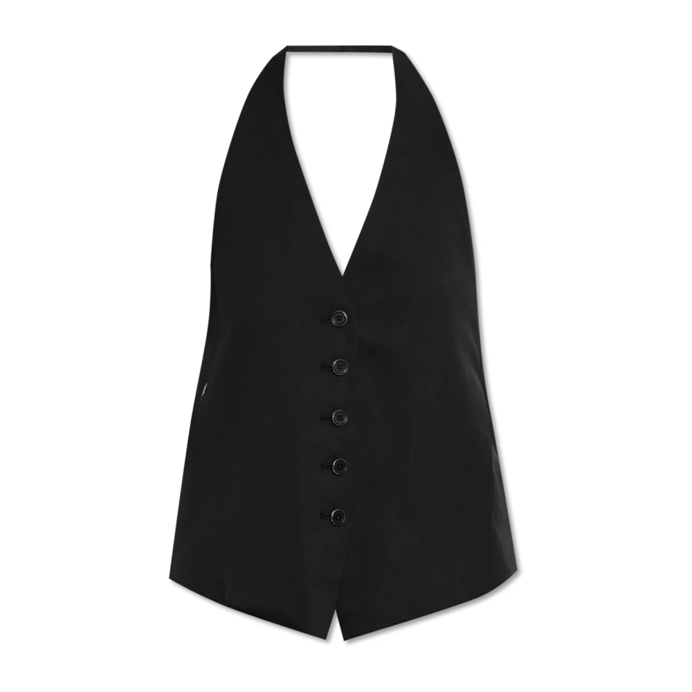 Helmut Lang Rugloos vest Black Dames