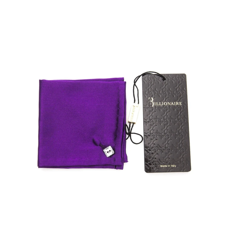 Billionaire Swarovski Knoop Pochette en Stropdassen Purple Heren