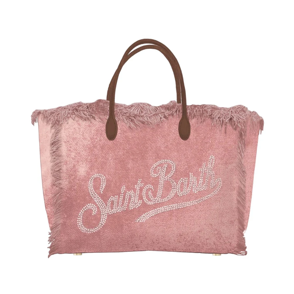MC2 Saint Barth Mini Handtassen met Strass Logo Pink Dames