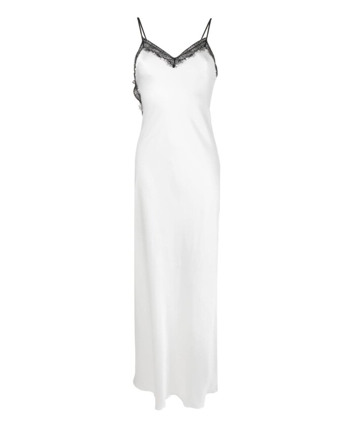 robe-longue-en-satin-blanc-avec-bordure-en-dentelle