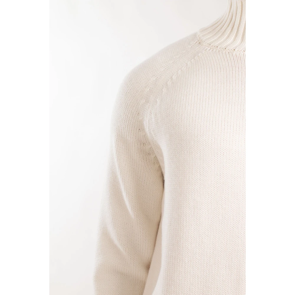 Eleventy Raglantrui met vulkaanhals White Heren