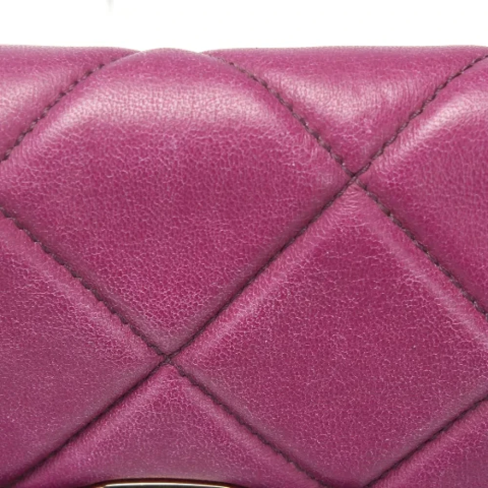 Salvatore Ferragamo Pre-owned Leather crossbody-bags Purple Dames
