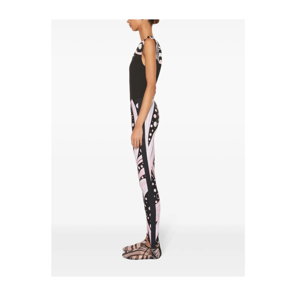 EMILIO PUCCI Stijlvolle Bianco Nero Rosa Broek Aw24 Multicolor Dames