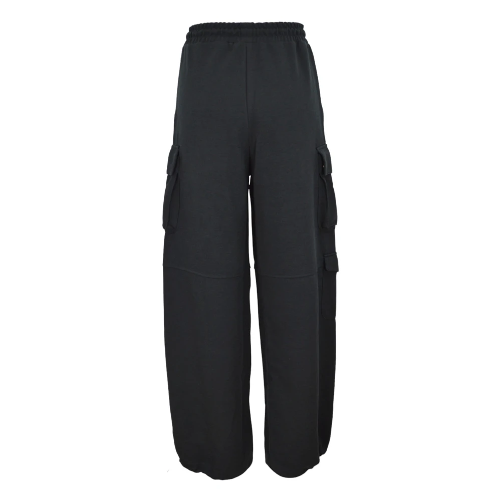 PATRIZIA PEPE Stijlvolle Broek met Over Fit Black Dames