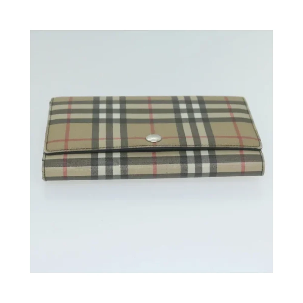 Burberry Vintage Pre-owned Plastic wallets Beige Dames