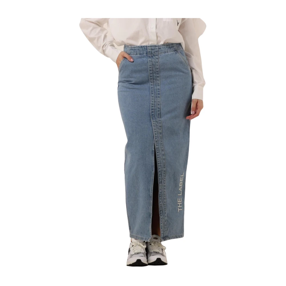 Alix The Label Maxi Denim Rok Ladies Woven Blue Dames