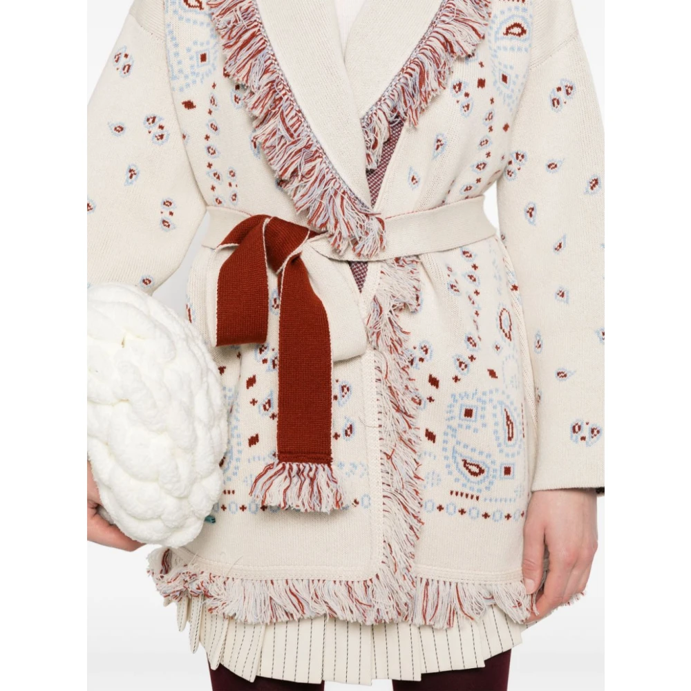 Alanui Beige Bandana Patroon Vest Beige Dames