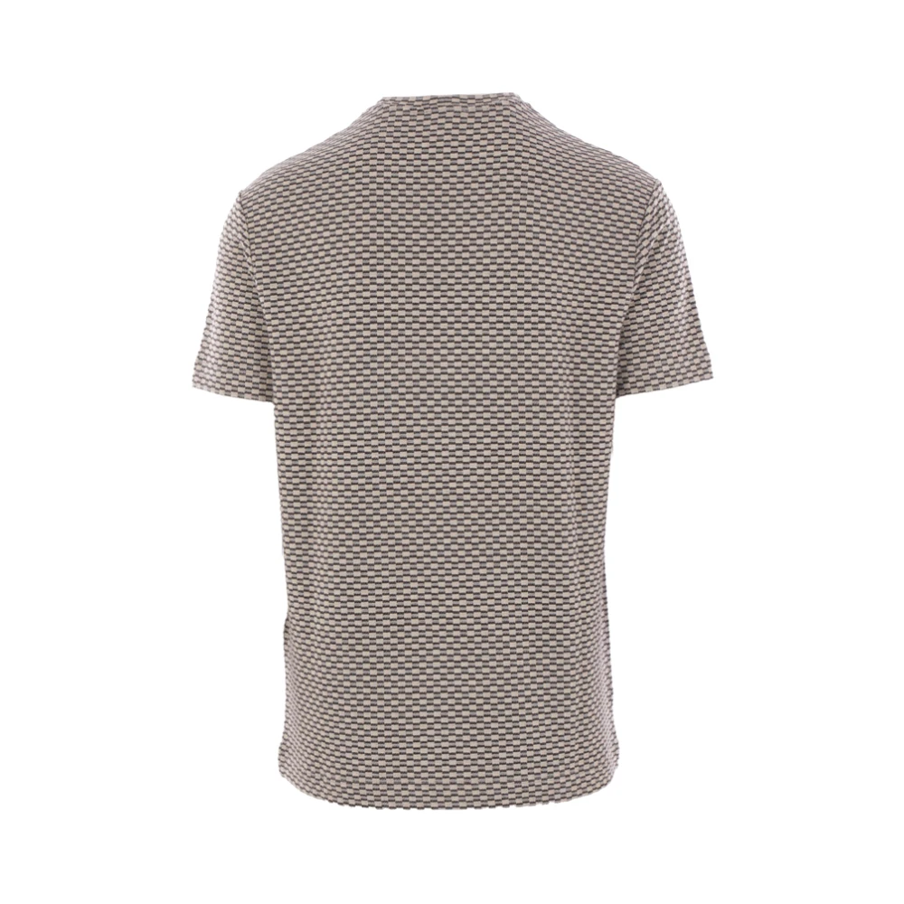 Giorgio Armani Geometrische Jacquard T-shirts en Polo's Brown Heren