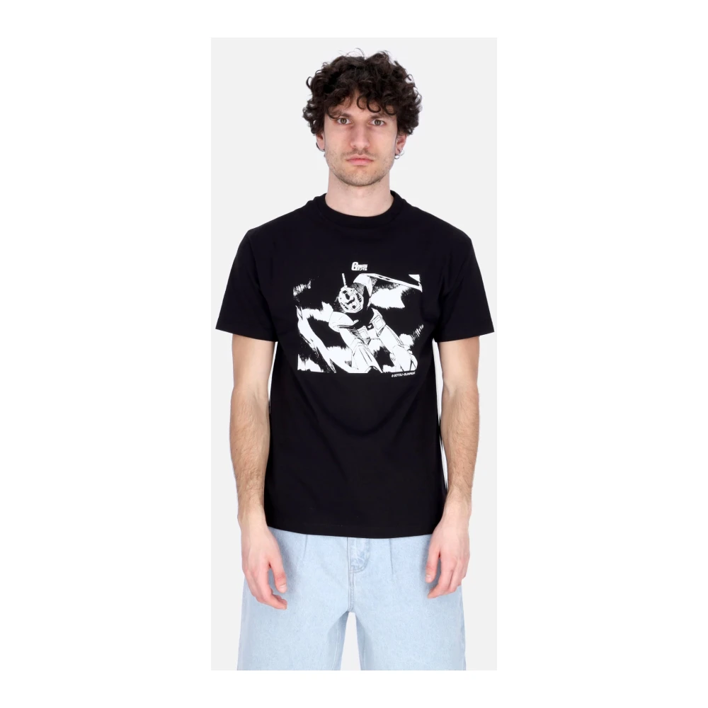 HUF Rising Tee X Gundam Zwart T-shirt Black Heren