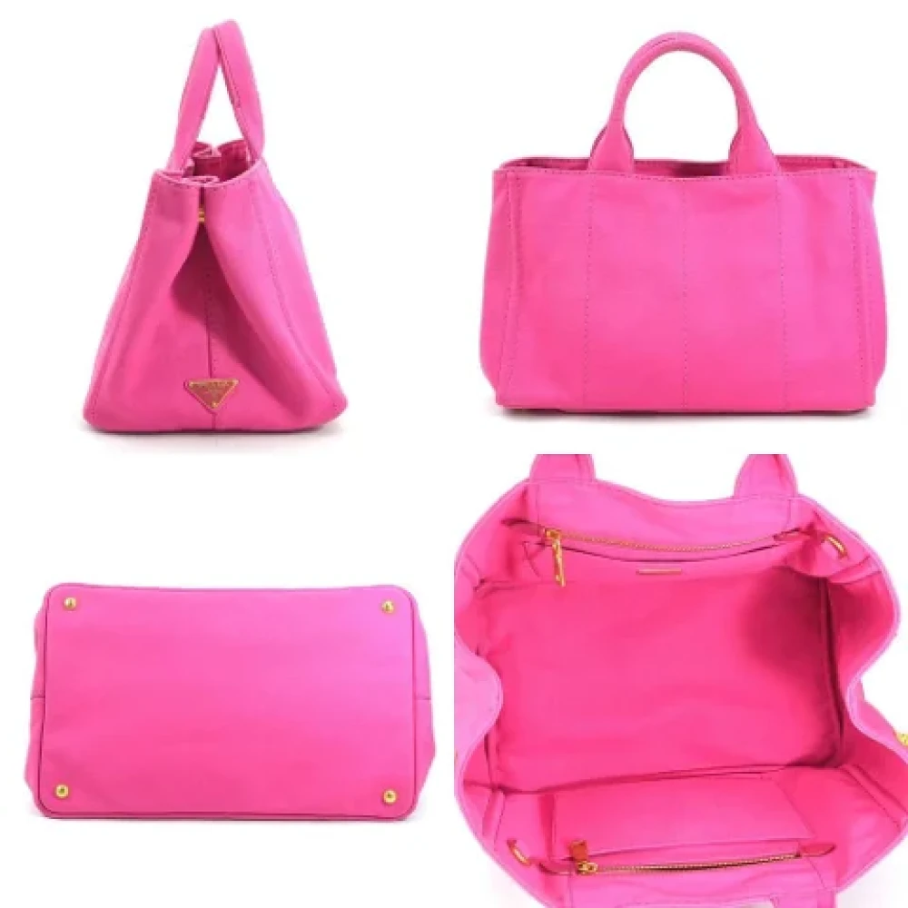 Prada Vintage Pre-owned Canvas prada-bags Pink Dames