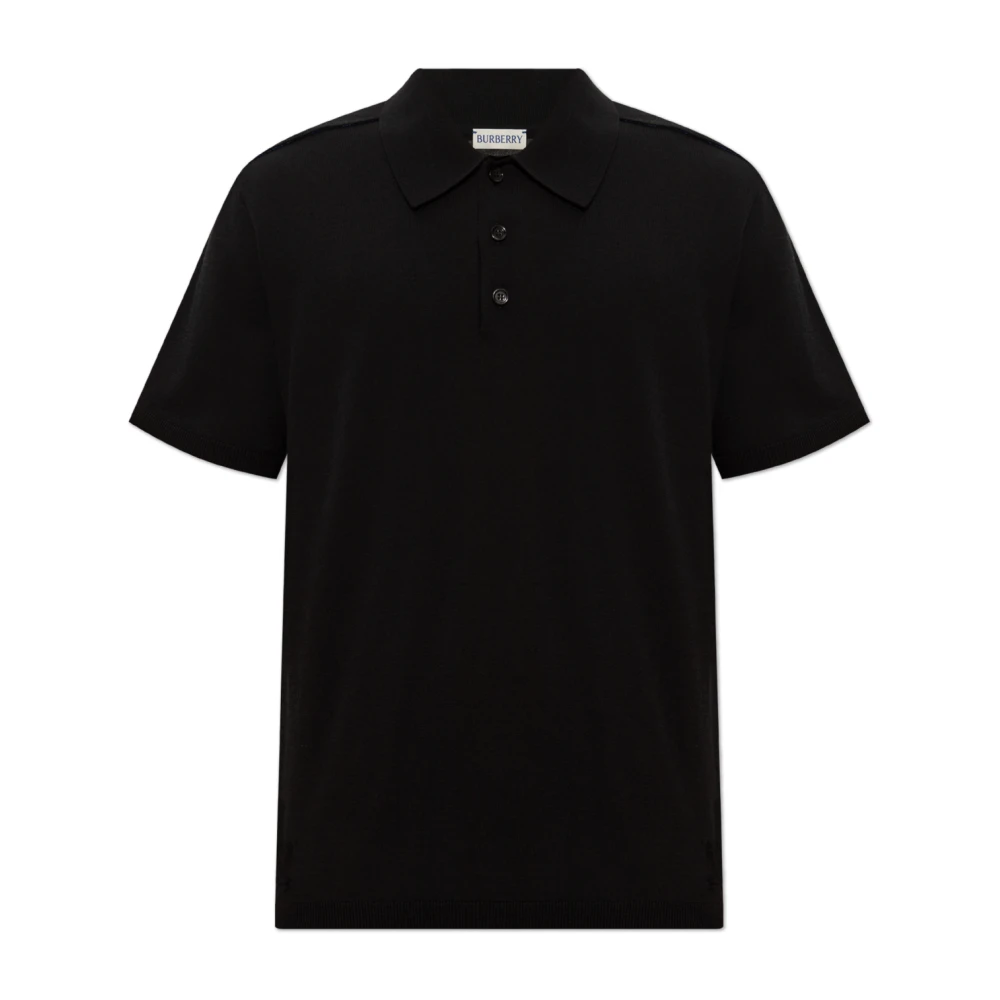 Burberry Wollen Polo Black Heren