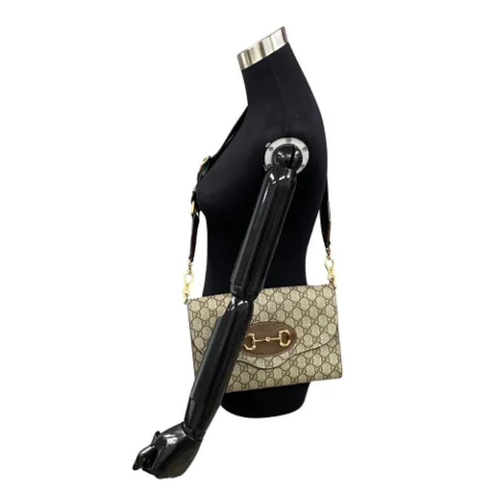 Gucci Vintage Pre-owned Leather shoulder-bags Brown Dames