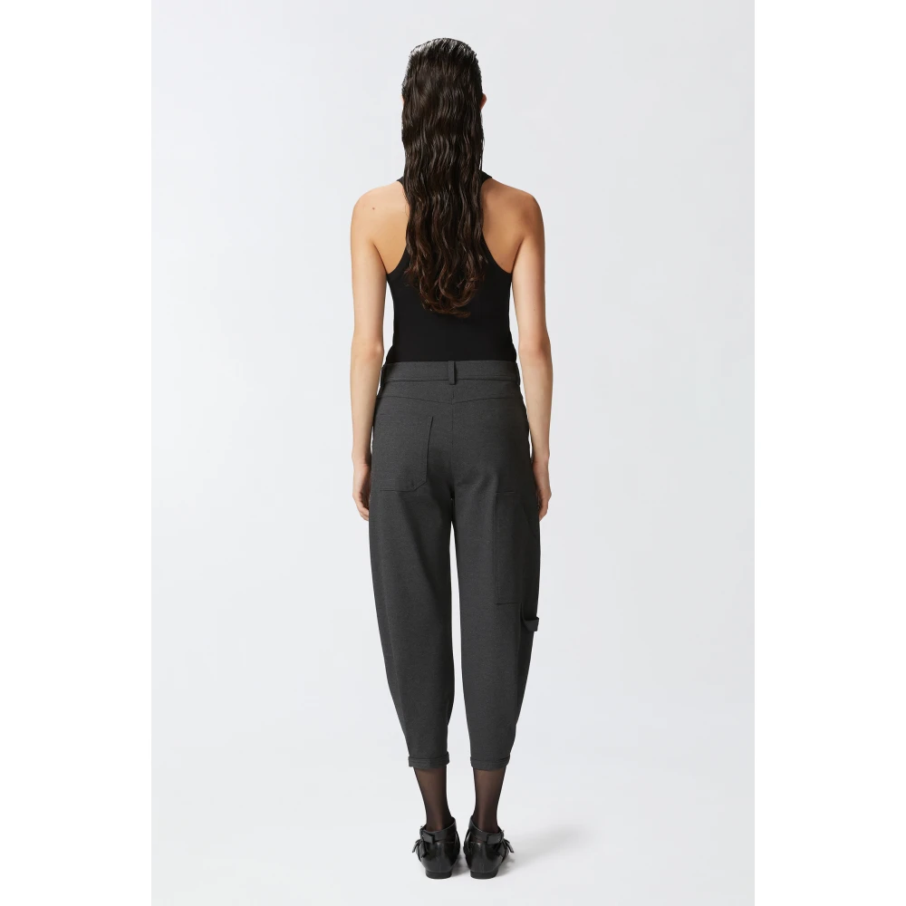 pinko Grijze werkbroek met zakken Gray Dames