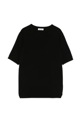 Ribbed Trim Crew Neck Short Sleeve