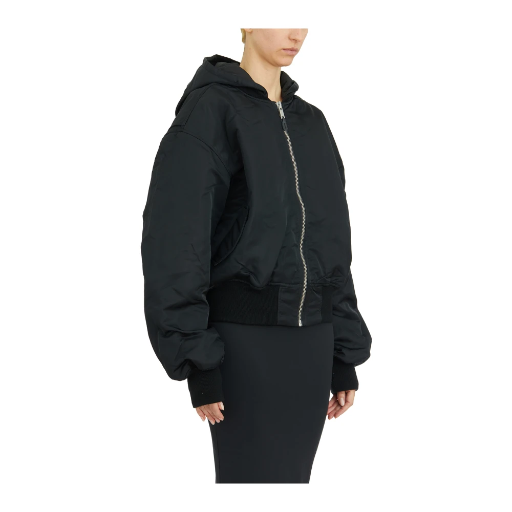 Entire Studios Hooded Bomberjas Broad Oil Black Heren