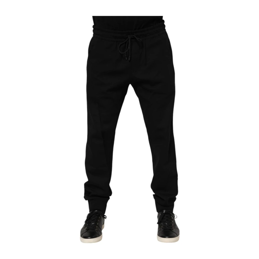Dolce & Gabbana Men's Black Logo Jogger Sweatpants