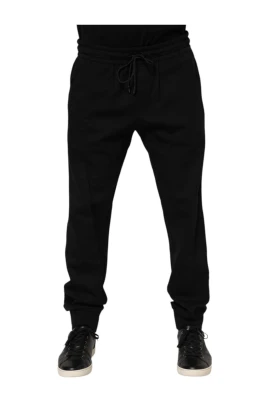 Svart Logo Jogger Sweatpants