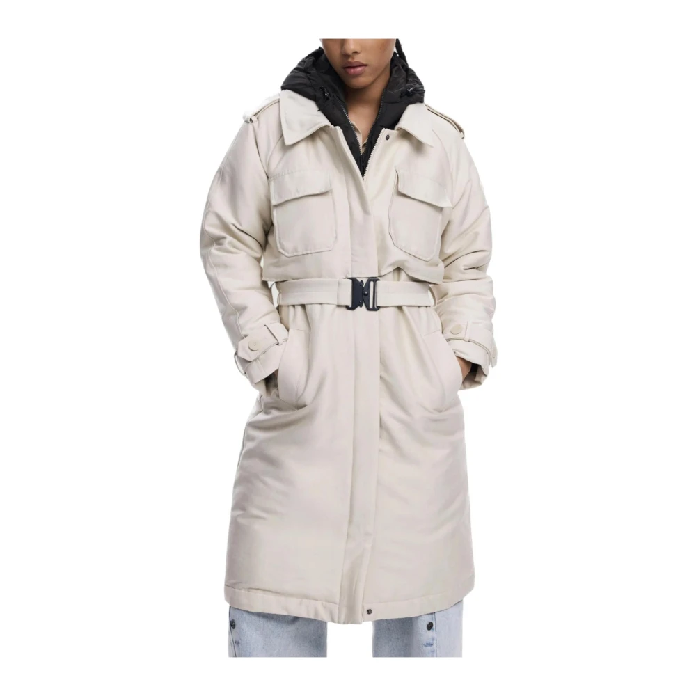 Desigual Damen Beige Mäntel, Sgröße: