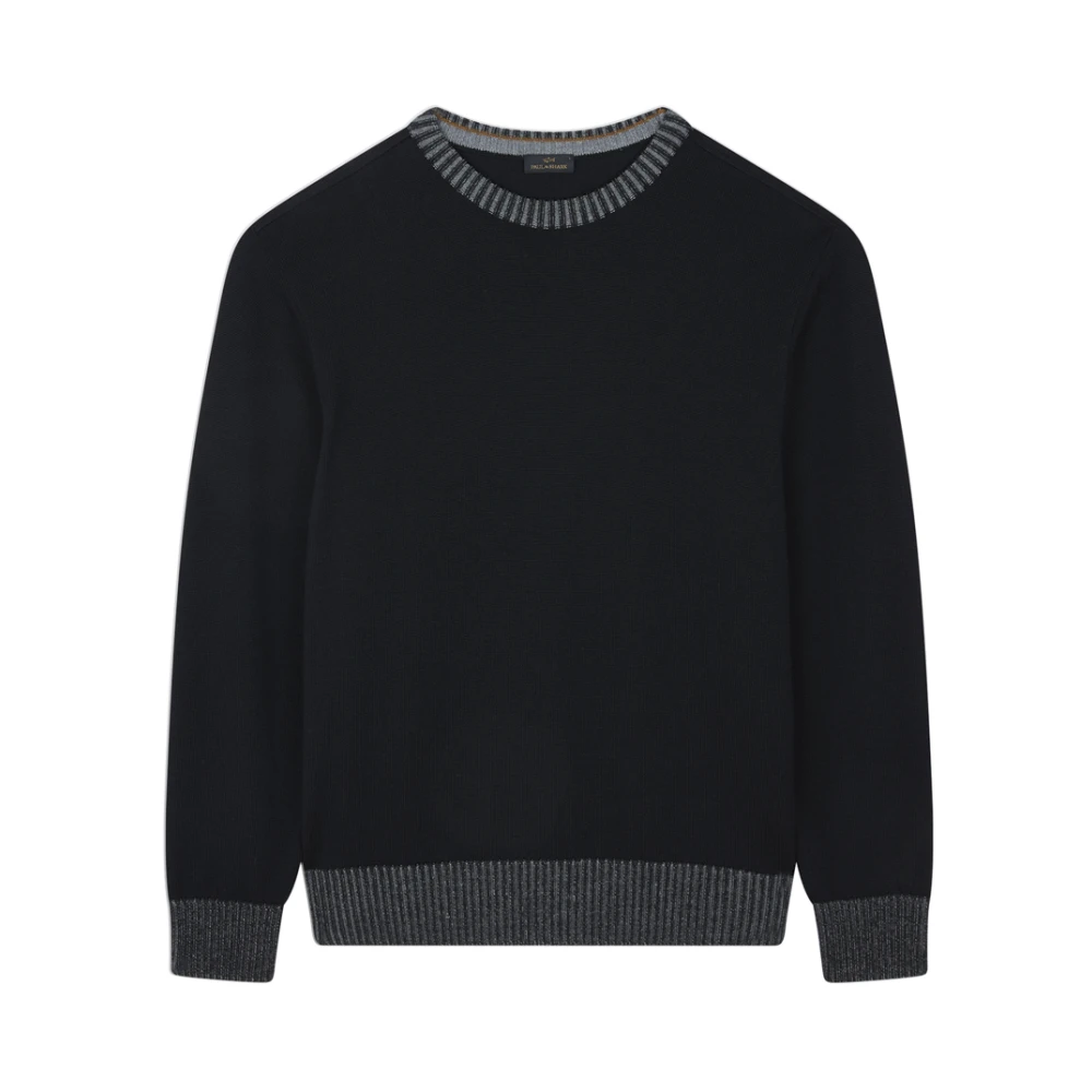 Paul & Shark Black Innovative Soft Cool Touch Crewneck Jumper - Male - Round-Neck Knitwear - M - Knitwear