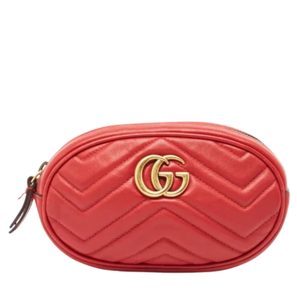 Gucci Vintage Pre-owned Leather handbags Red Dames