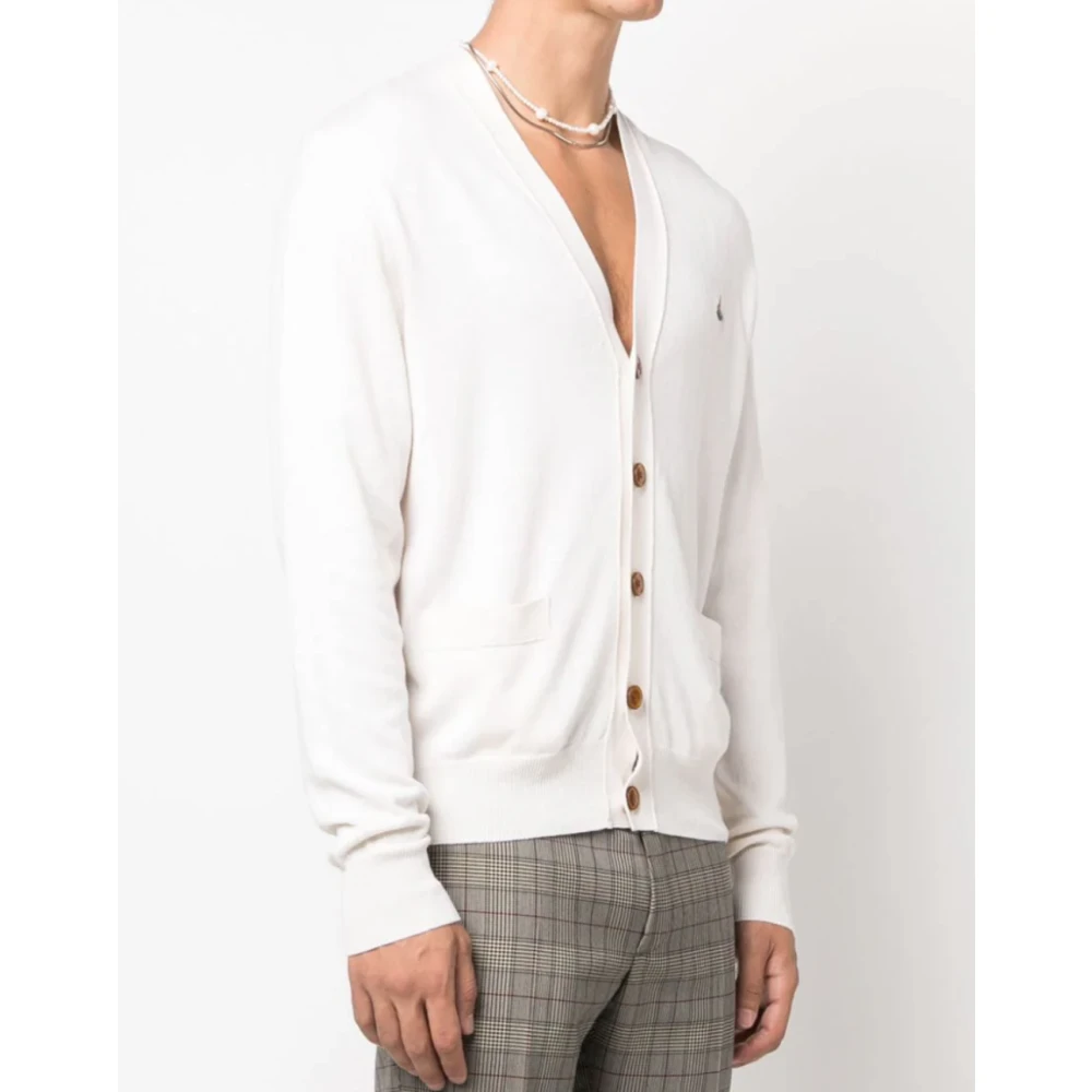Vivienne Westwood Crème Cardigan voor Mannen White Heren