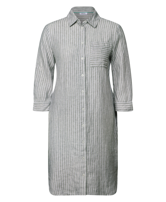 robe-en-lin-rayee-avec-manches-3-4